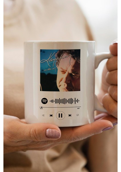 Kayahan-Bir Aşk Hikayesi Spotify Şarkı Kodlu Premium Yılbaşı Hediyesi Kupa Bardak