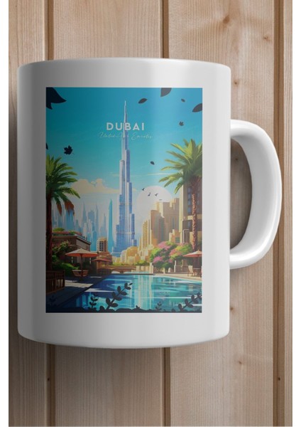 Dubai Baskılı Yılbaşı Hediyesi Kupa Bardak fiyatları