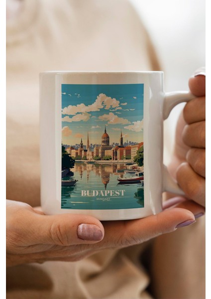 Budapeşte Baskılı Yılbaşı Hediyesi Kupa Bardak