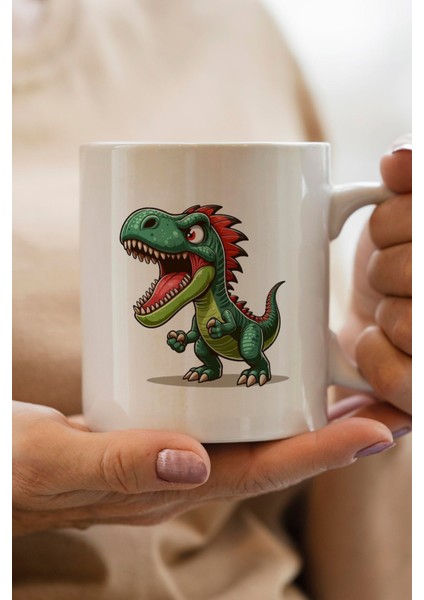 Dinozor Baskılı Premium Yılbaşı Hediyesi Kupa Bardak