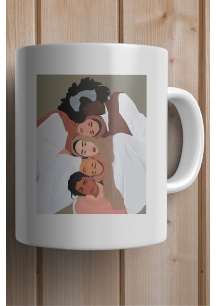 Farklı Milletlerden Kadın Baskılı Premium Yılbaşı Hediyesi Kupa Bardak fiyatları