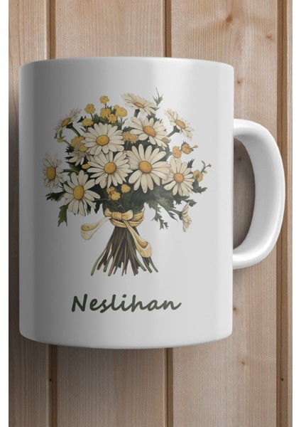 Papatya Baskılı Kişiye Özel Isimli Yılbaşı Hediyesi Kupa Bardak fiyatları