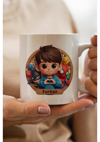 Süper Kahramanlar Baskılı Kişiye Özel Premium Yılbaşı Hediyesi Kupa Bardak