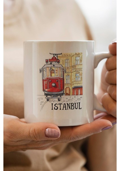 Istanbul Baskılı Premium Yılbaşı Hediyesi Kupa Bardak