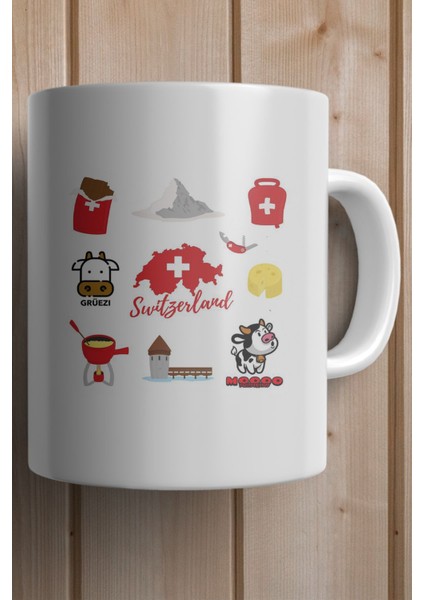 Switzerland- Isviçre Baskılı Premium Yılbaşı Hediyesi Kupa Bardak fiyatları