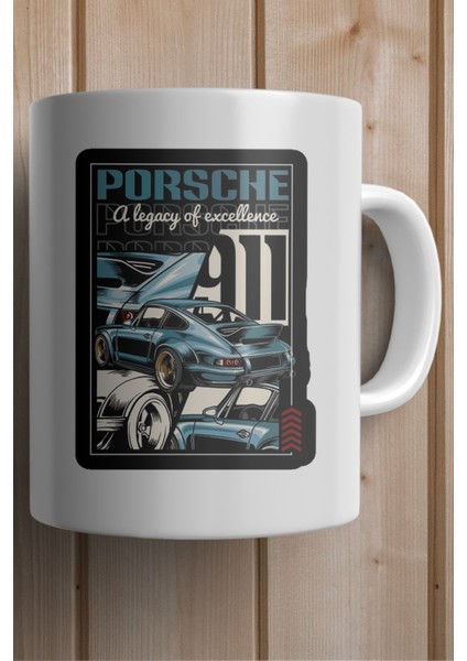 Porsche 911 Classic Car Baskılı Premium Yılbaşı Hediyesi Kupa Bardak fiyatları