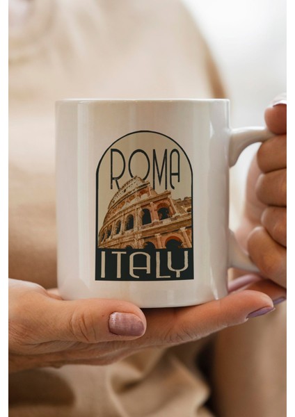Italy- Roma Baskılı Premium Yılbaşı Hediyesi Kupa Bardak