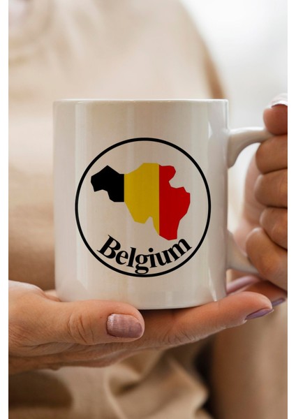 Belçika- Belgium Baskılı Premium Yılbaşı Hediyesi Kupa Bardak