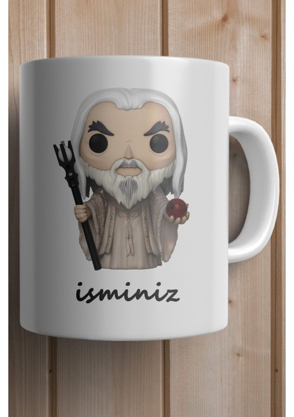 Gandalf Baskılı Kişiye Özel Isimli Premium Yılbaşı Hediyesi Kupa Bardak fiyatları