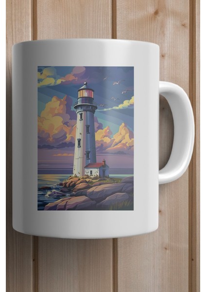 Deniz Feneri Baskılı Premium Yılbaşı Hediyesi Kupa Bardak fiyatları