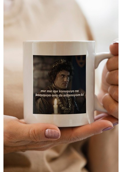 Prens Dizisi Baskılı Mır Mır Konuşuyo Ne Konuşuyo Onu Da Anlamıyom Ki Yazılı Yılbaşı Hediyesi Kupa Bardak