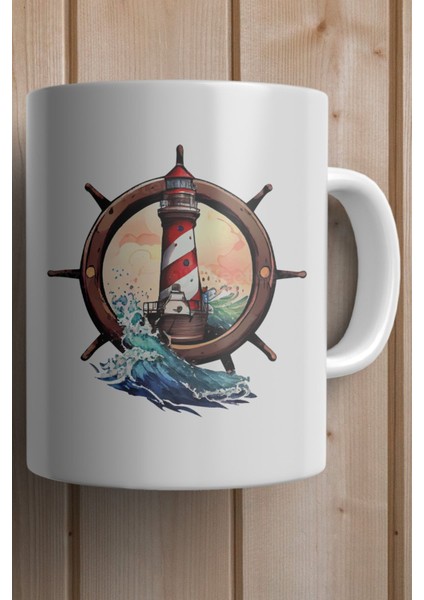 Deniz Feneri ve Dümen Baskılı Yılbaşı Hediyesi Kupa Bardak fiyatları