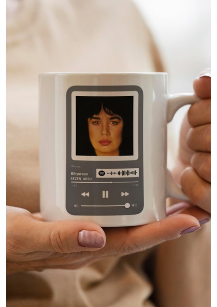 Sezen Aksu-Biliyorsun Spotify Şarkı Kodlu Yılbaşı Hediyesi Kupa Bardak