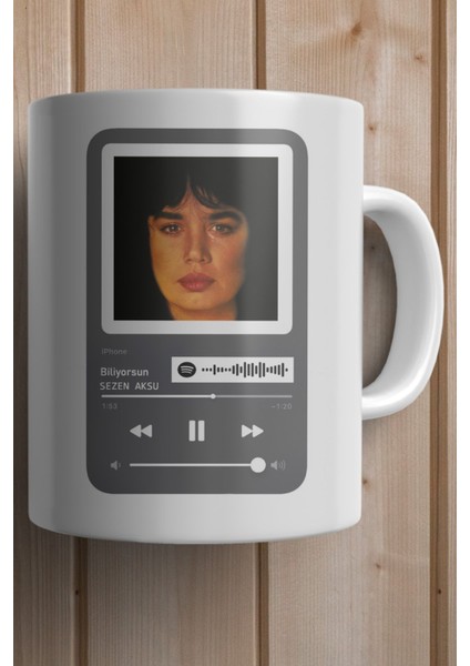 Sezen Aksu-Biliyorsun Spotify Şarkı Kodlu Yılbaşı Hediyesi Kupa Bardak fiyatları