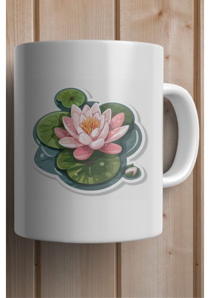 Nilüfer Çiçeği Baskılı Premium Yılbaşı Hediyesi Kupa Bardak fiyatları