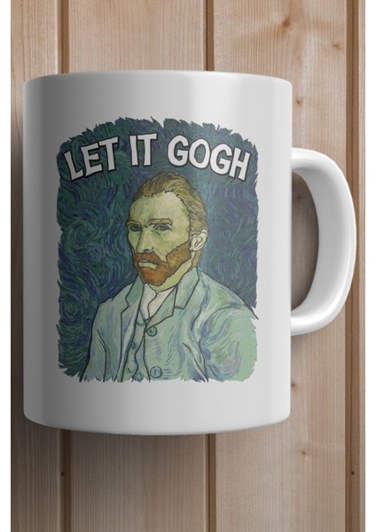 Van Gogh Baskılı Let It Gogh Yazılı Yılbaşı Hediyesi Kupa Bardak fiyatları