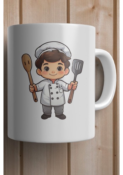 Aşçı Çocuk Baskılı Yılbaşı Hediyesi Kupa Bardak fiyatları