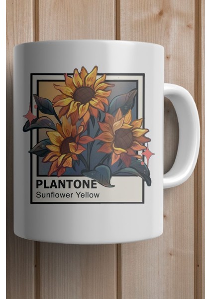 Sunflower Yellow Baskılı Premium Yılbaşı Hediyesi Kupa Bardak fiyatları