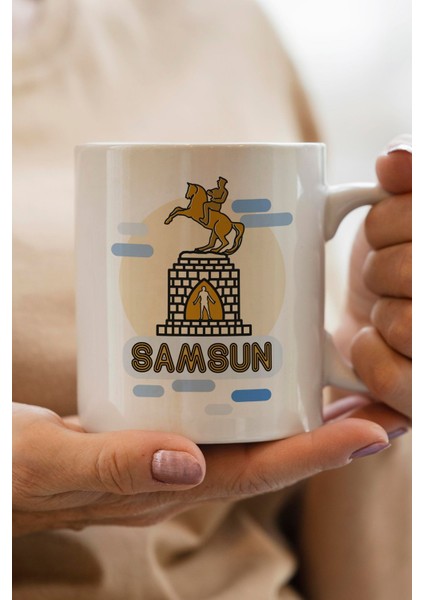 Samsun Baskılı Premium Yılbaşı Hediyesi Kupa Bardak