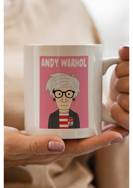 Andy Warhol Portresi Baskılı Premium Yılbaşı Hediyesi Kupa Bardak