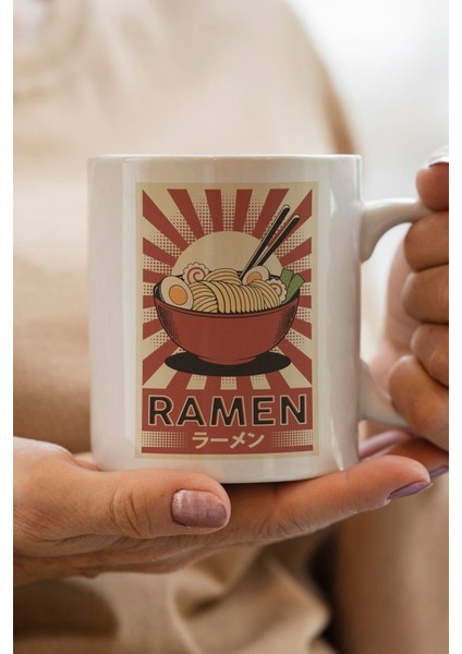Ramen Baskılı Yılbaşı Hediyesi Kupa Bardak