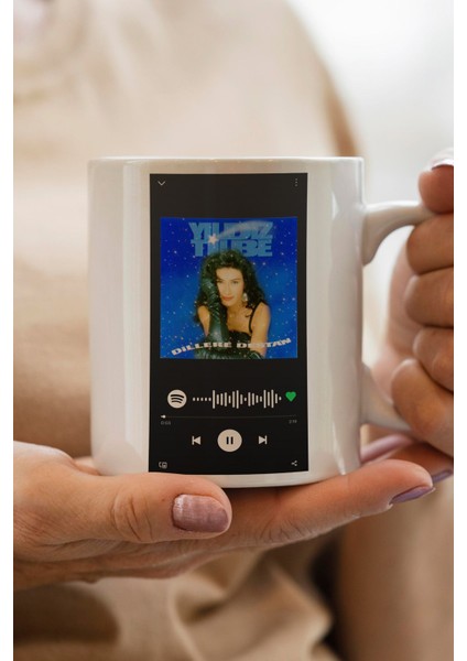 Yıldız Tilbe-Dillere Destan Spotify Şarkı Kodlu Yılbaşı Hediyesi Kupa Bardak