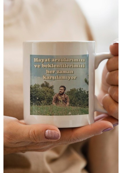 Gibi Dizisi Yılmaz Karakteri Baskılı Premium Yılbaşı Hediyesi Kupa Bardak