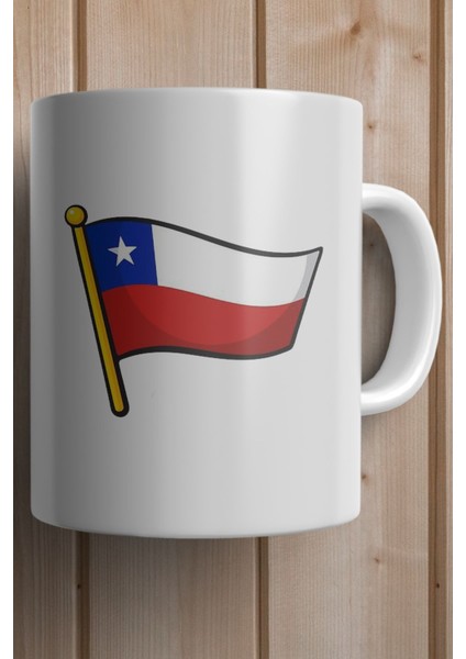 Chile- Şili Bayrağı Baskılı Premium Yılbaşı Hediyesi Kupa Bardak fiyatları