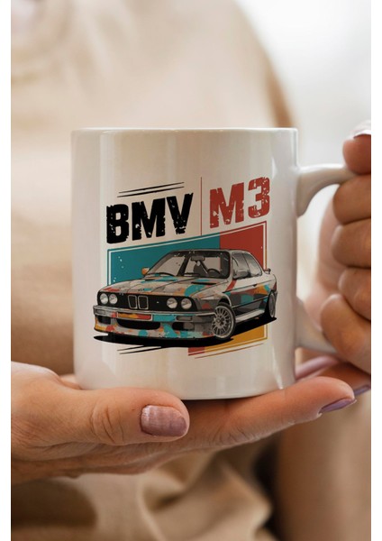 Bmw M3 Klasik Araba Baskılı Premium Yılbaşı Hediyesi Kupa Bardak