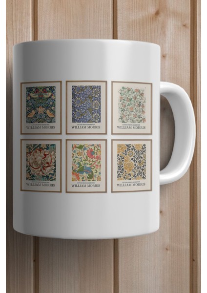 Willam Morris Sanat Serisi Baskılı Yılbaşı Hediyesi Kupa Bardak fiyatları