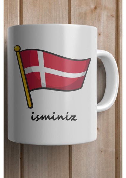 Danimarka Bayrağı Baskılı Kişiye Özel Isimli Yılbaşı Hediyesi Kupa Bardak fiyatları
