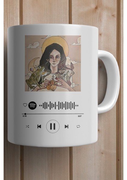 Mavi Gri-Dünyanın En Güzel Kızı Spotify Şarkı Kodlu Yılbaşı Hediyesi Kupa Bardak fiyatları