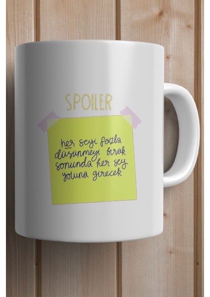 Spoiler Her Şeyi Fazla Düşünmeyi Bırak Baskılı Yılbaşı Hediyesi Kupa Bardak fiyatları