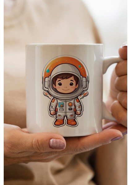 Astronot Baskılı Premium Yılbaşı Hediyesi Kupa Bardak