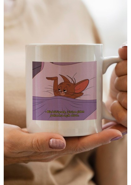 Biz Kötüysek, Iyisine Giden Yollarınız Açık Olsun Baskılı Premium Yılbaşı Hediyesi Kupa Bardak