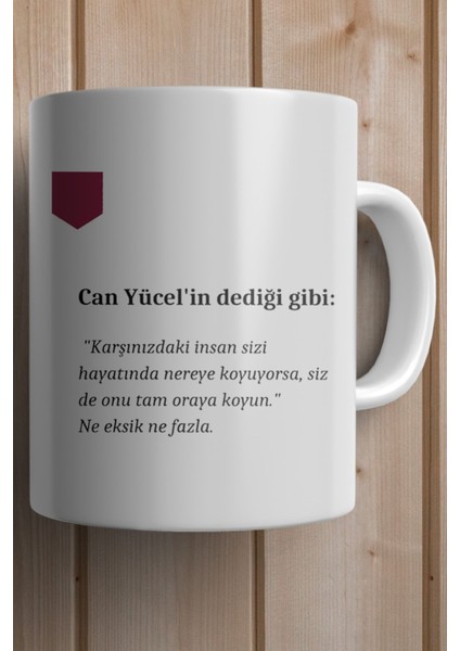 Ünlü Şair Can Yücel Sözü Baskılı Yılbaşı Hediyesi Kupa Bardak fiyatları