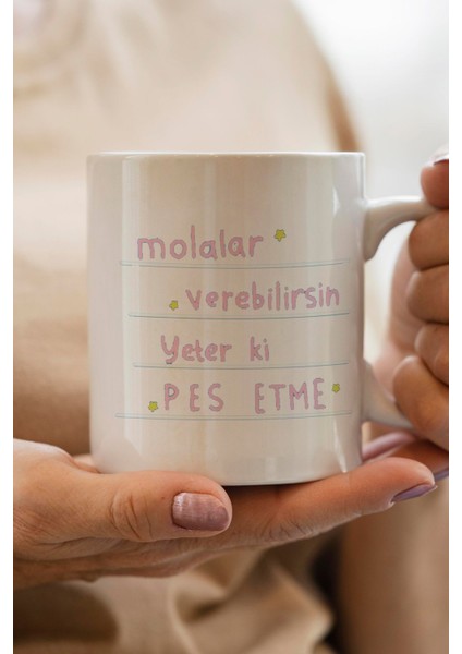 Pes Etme Baskılı Yılbaşı Hediyesi Kupa Bardak