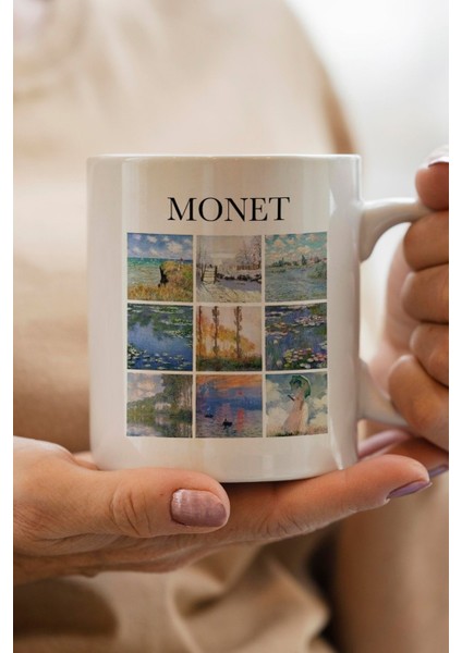 Monet Toplu Eserleri Baskılı Yılbaşı Hediyesi Kupa Bardak