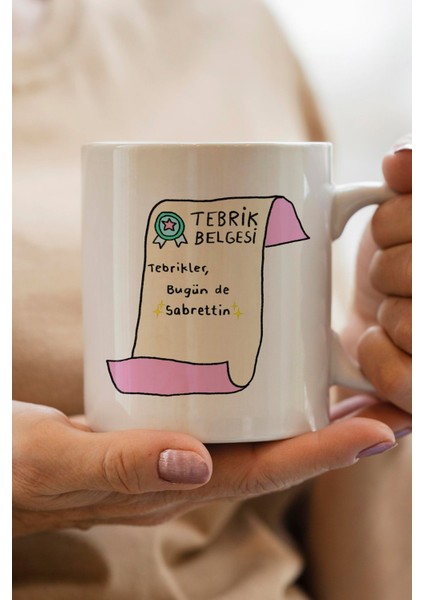 Tebrikler, Bugün De Sabrettin Baskılı Premium Yılbaşı Hediyesi Kupa Bardak
