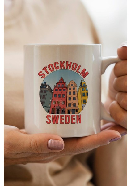 Sweden- Stockholm Baskılı Premium Yılbaşı Hediyesi Kupa Bardak