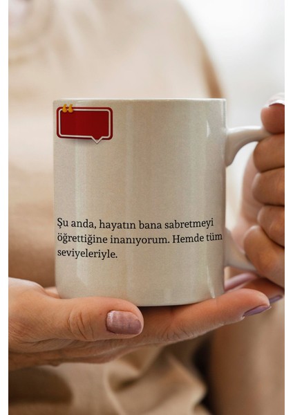 Anlamlı Söz Yazılı Yılbaşı Hediyesi Kupa Bardak