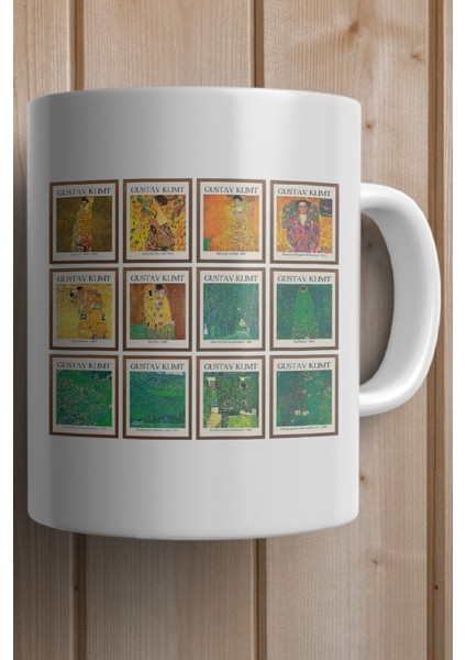 Gustav Klimt Sanat Serisi Baskılı Yılbaşı Hediyesi Kupa Bardak fiyatları