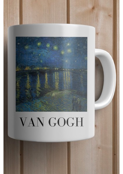 Van Gogh Yıldızlı Gece Tablosu Baskılı Yılbaşı Hediyesi Kupa Bardak fiyatları
