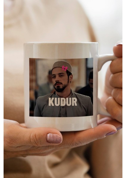 Kızıl Goncalar Cüneyd Baskılı Kudur Yazılı Yılbaşı Hediyesi Kupa Bardak