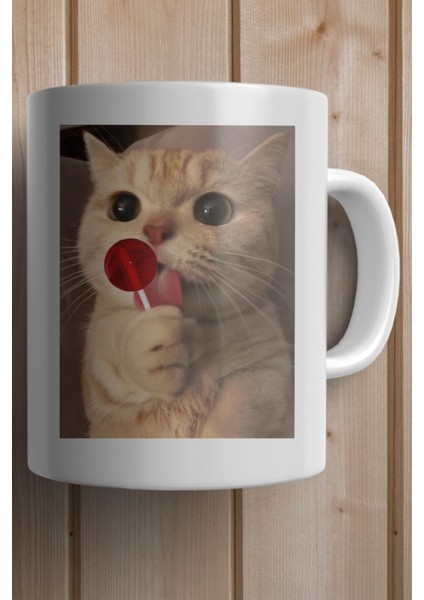 Kedi Baskılı Yılbaşı Hediyesi Kupa Bardak fiyatları