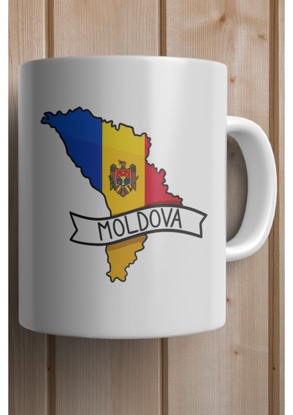 Moldova Bayrağı Harita Baskılı Yılbaşı Hediyesi Kupa Bardak fiyatları