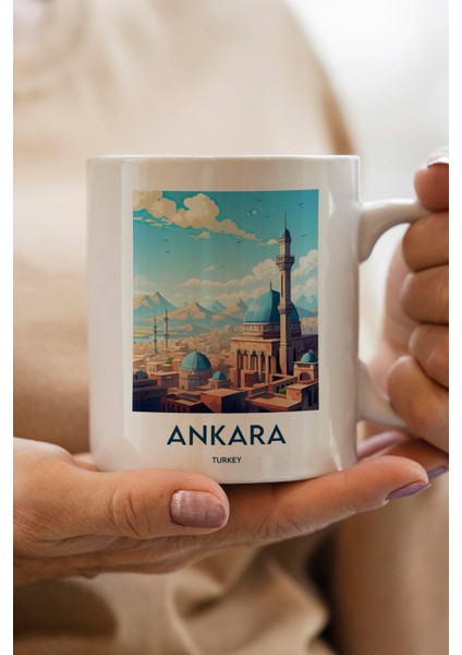 Ankara Baskılı Yılbaşı Hediyesi Kupa Bardak