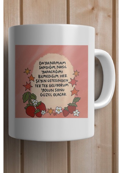 Her Şeyin Üstesinden Tek Tek Geliyorum Yolun Sonu Güzel Olacak Baskılı Yılbaşı Hediyesi Kupa Bardak fiyatları