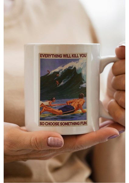 Choose Something Fun Yazılı Yılbaşı Hediyesi Kupa Bardak