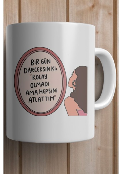 Kolay Olmadı Ama Hepsini Atlattım Baskılı Yılbaşı Hediyesi Kupa Bardak fiyatları